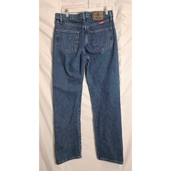 Wrangler Premium Quality Jeans Men 30x32 Straight Legs Blue Casual 100% Cotton - Picture 3 of 5